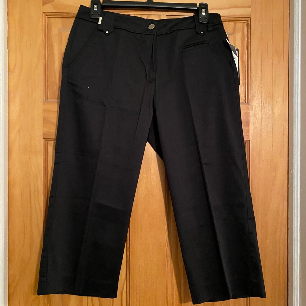 Larry Levine  black crop pants